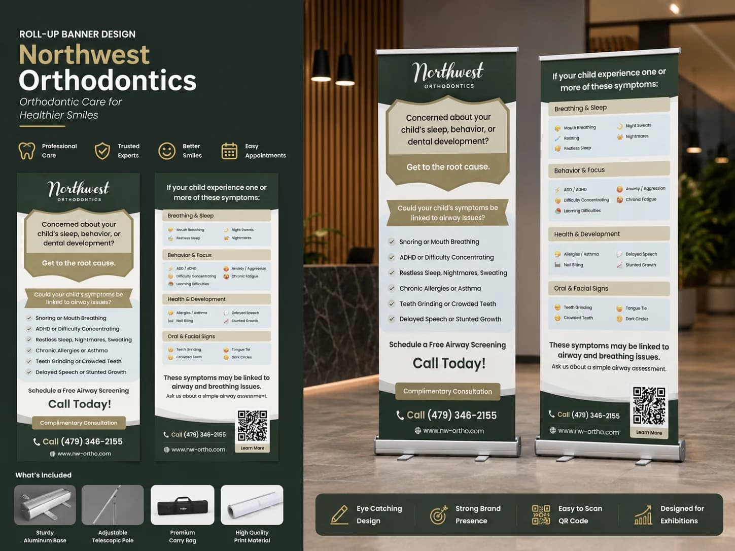 Northwest Orthodontics Roll-Up Banner Design -
