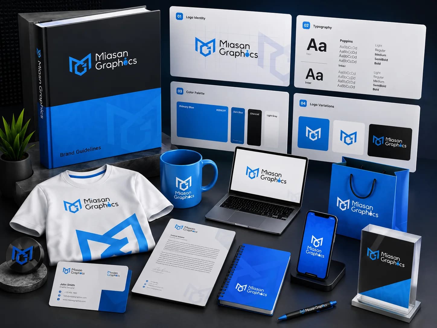Miasan Graphics Brand Identity Design -